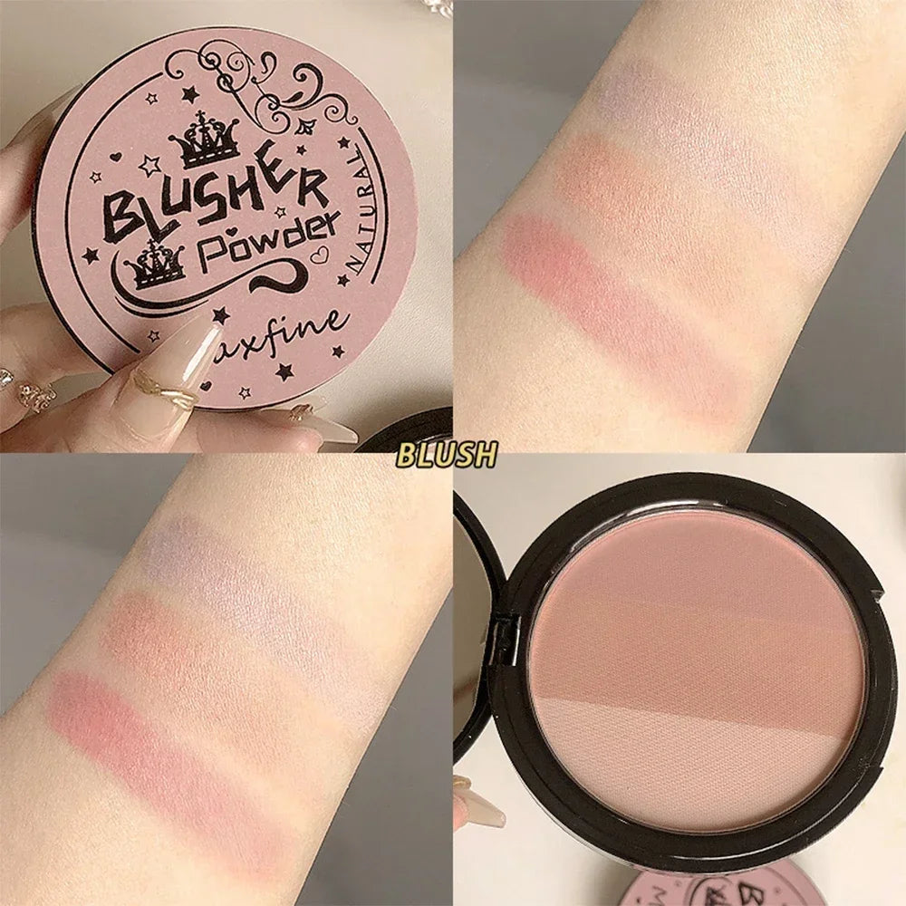 3-Color Matte Face Contouring Powder Palette - 8