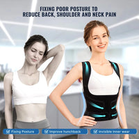Adjustable Back Brace and Posture Corrector for Pain Relief