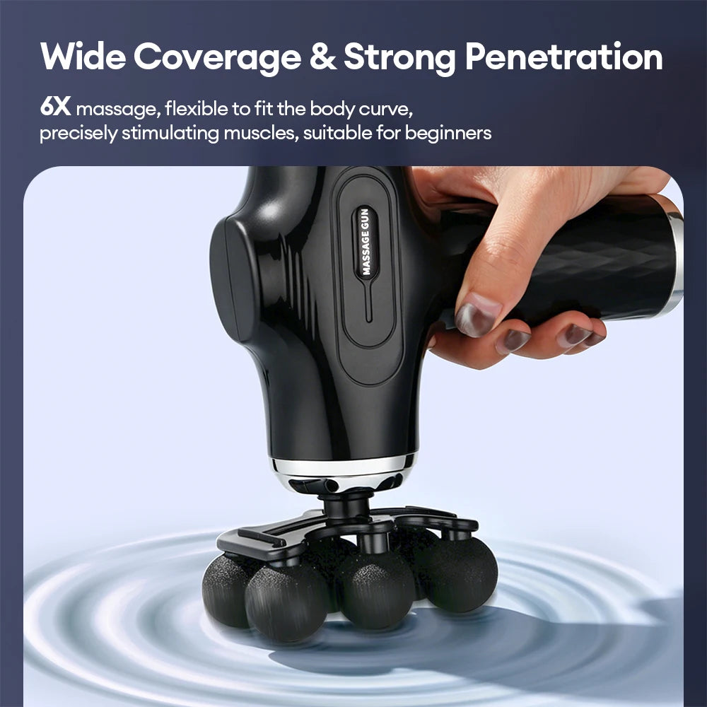 Portable Deep Tissue Percussive Massage Gun with 10 Attachments - 5
