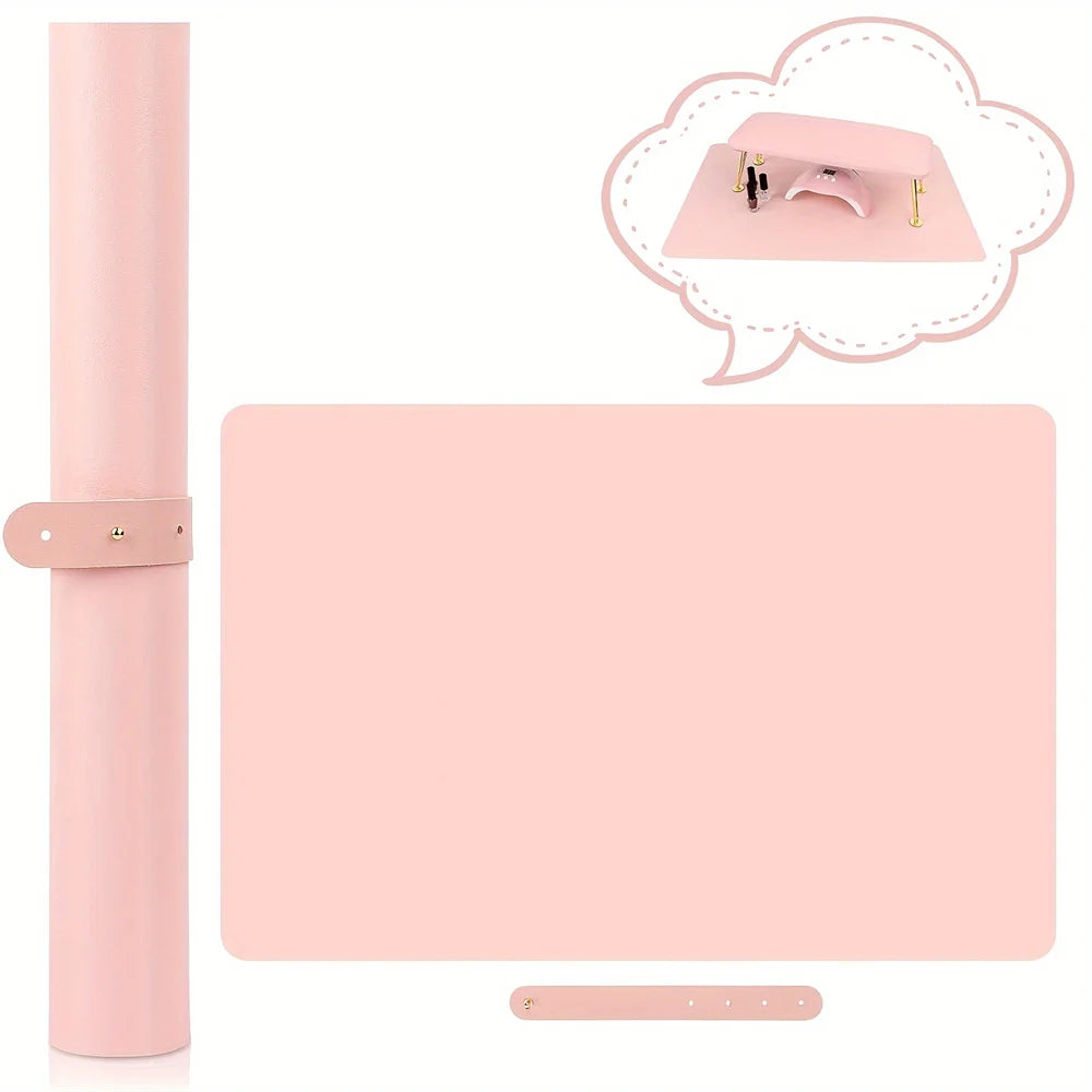 Foldable Waterproof Manicure Desk Mat and Hand Rest - 8
