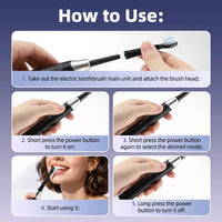 Sonic Electric Toothbrush with 5 Cleaning Modes and 4 Brush Heads