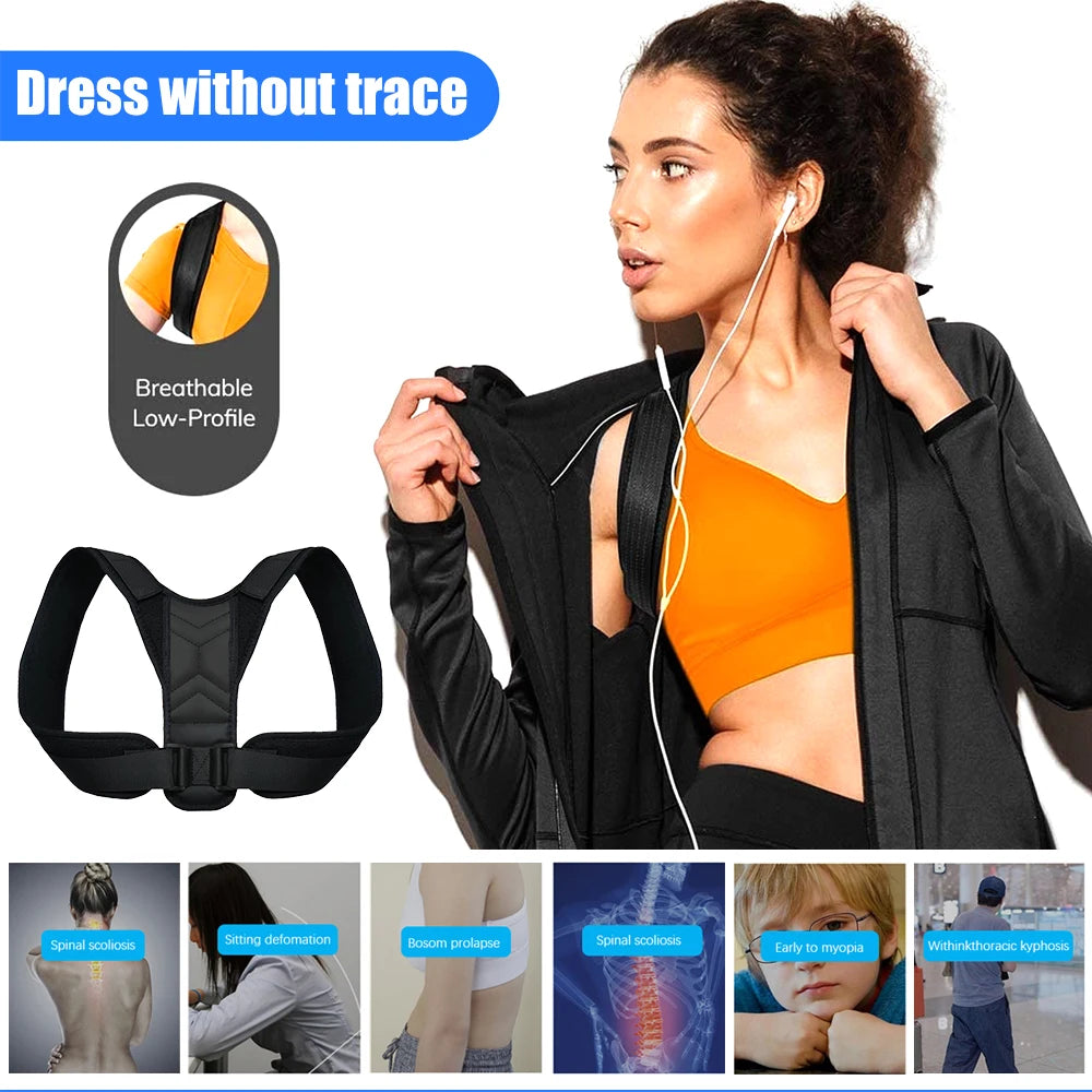 Adjustable Back Posture Corrector for Spine and Shoulder Alignment - 20