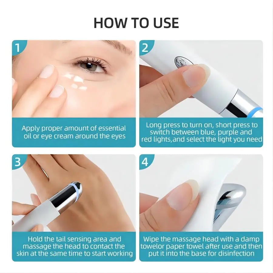 3-in-1 LED Eye Massager for Dark Circles and Puffiness - 6