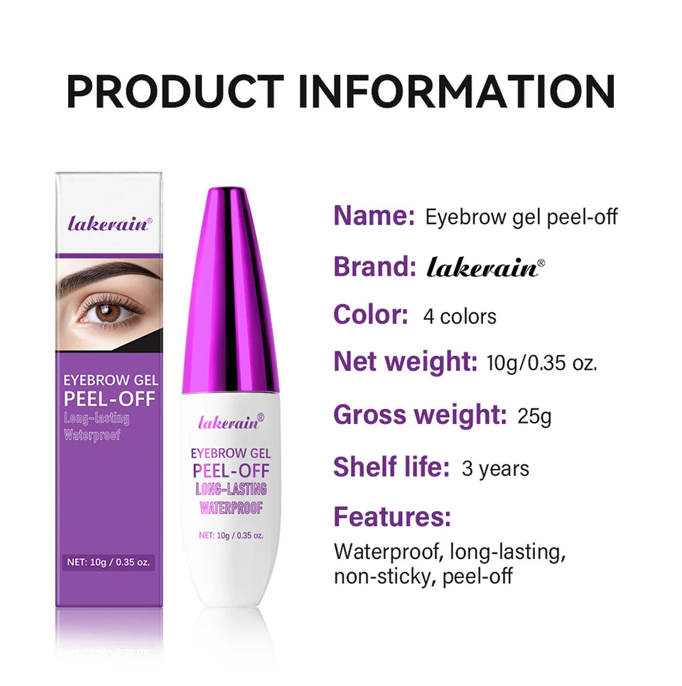 Waterproof Peel-Off Eyebrow Tint Gel - 14