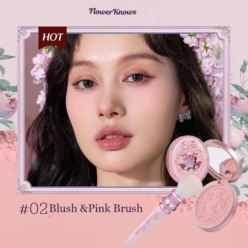 Embossed Long-Lasting Powder Blush for Silky Smooth Skin - 46