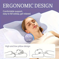 Butterfly Memory Foam Orthopedic Neck Pillow for Pain Relief