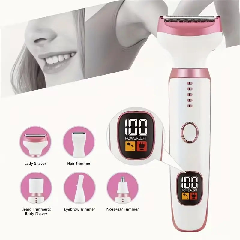 5-in-1 Rechargeable Electric Shaver for Women - 3