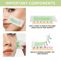 Pain-Free Hair Removal Wax Strips for Face and Body