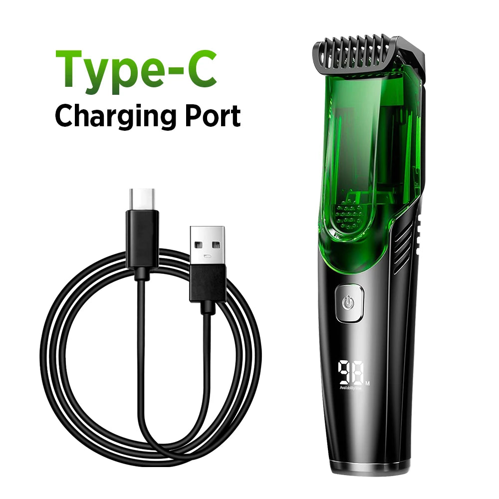 Cordless Vacuum Beard Trimmer with Precision Length Control - 14