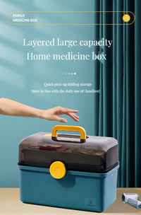 3-Layer Portable Family First Aid Storage Box