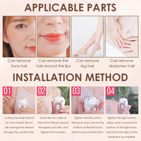 Electric Cotton Thread Hair Remover for Face and Body