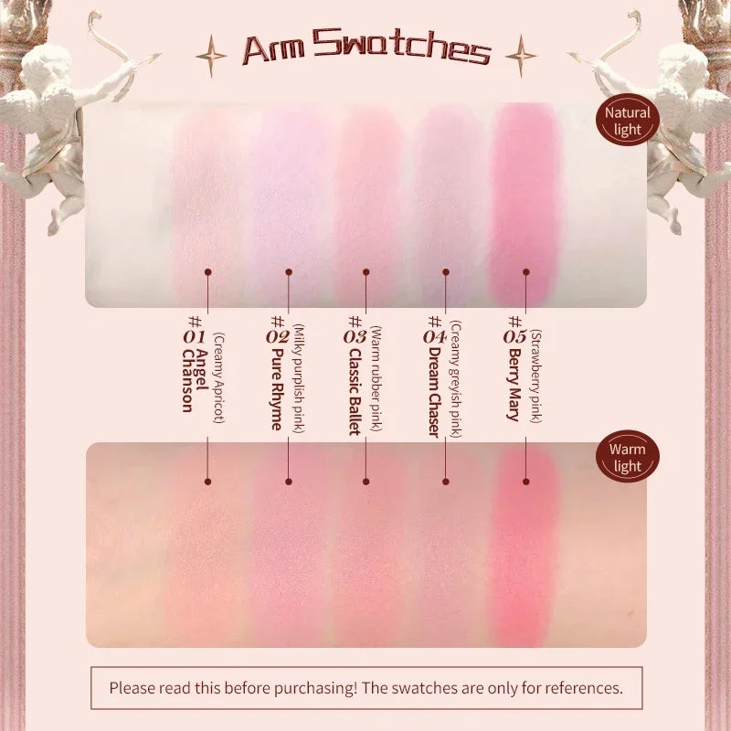 Embossed Strawberry Rococo Makeup Blush Powder - 3