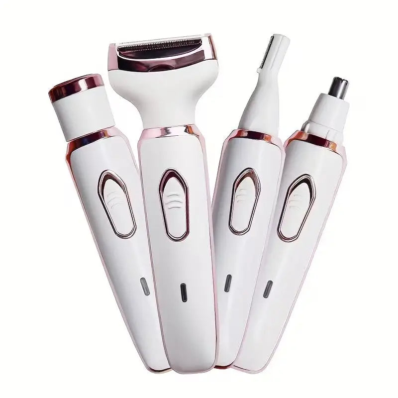 4-in-1 Rechargeable Electric Lady Shaver for Face and Body - 11