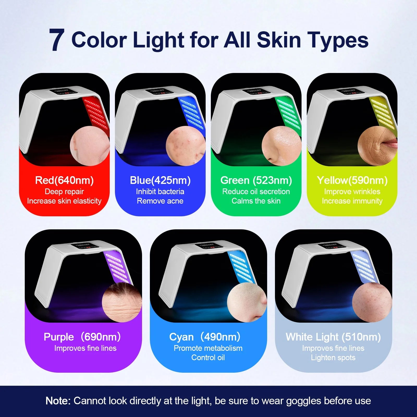 7-Color LED Photon Therapy Mask for Professional Skin Rejuvenation - 3