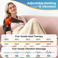 Heated Vibration Shoulder Massage Wrap with Remote