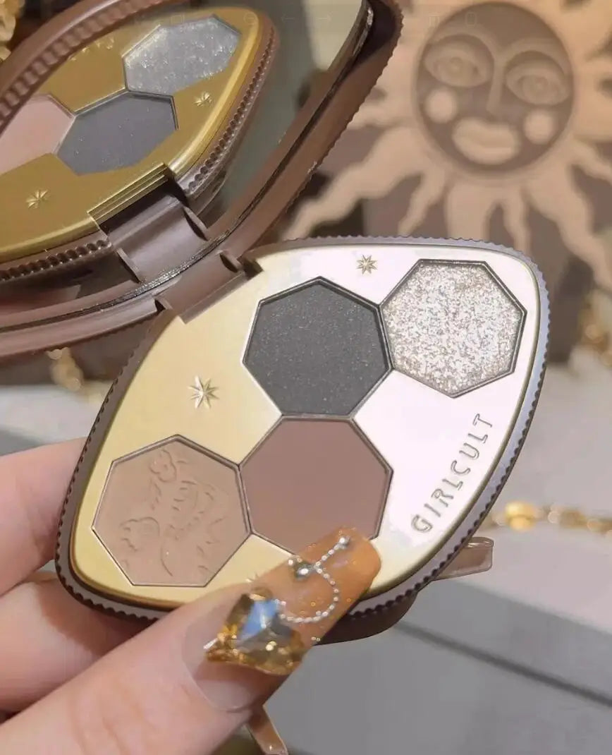 4-Shade Chameleon Eyeshadow Palette for Long-Lasting Shimmer Looks - 18