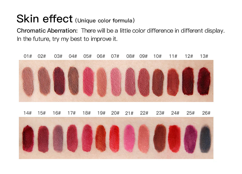 Long-Lasting Velvet Matte Liquid Lipstick - 17