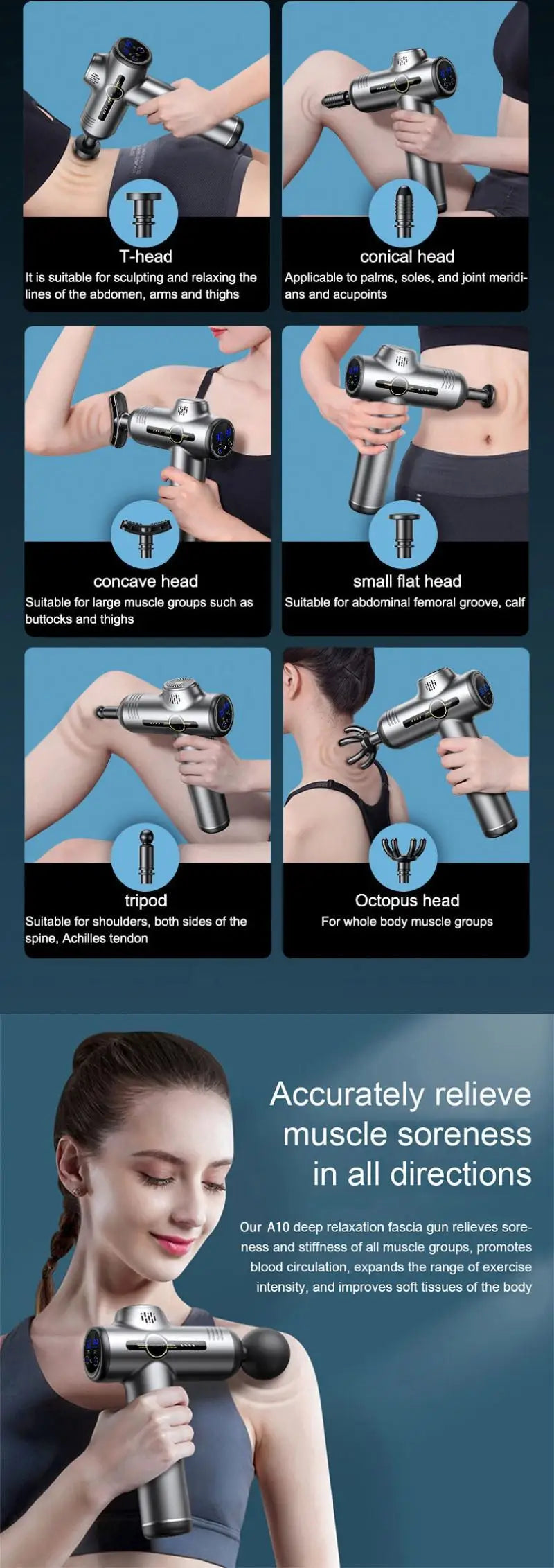 Professional Deep Tissue Percussion Massage Gun - 8