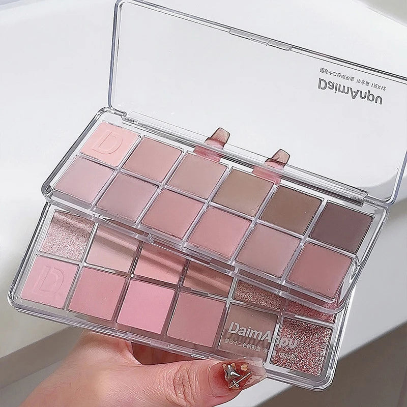 12-Color Eyeshadow Palette - Long-Lasting Shimmer and Matte Shades - 5