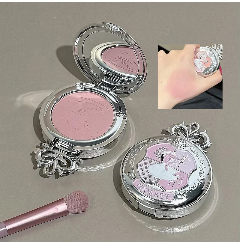 Long-Lasting Matte Pink Powder Blush for Natural Glow - 7