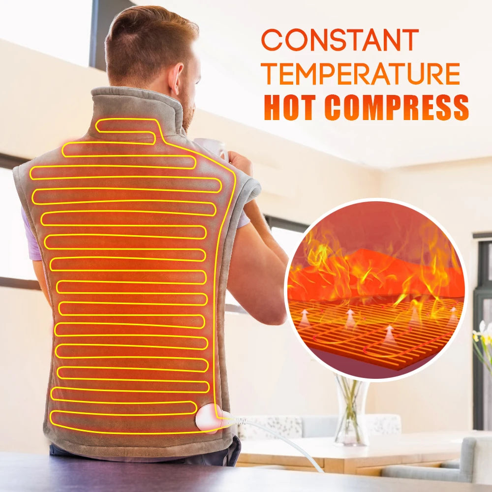 Electric Heated Shawl for Neck, Shoulder, and Back Pain Relief - 4