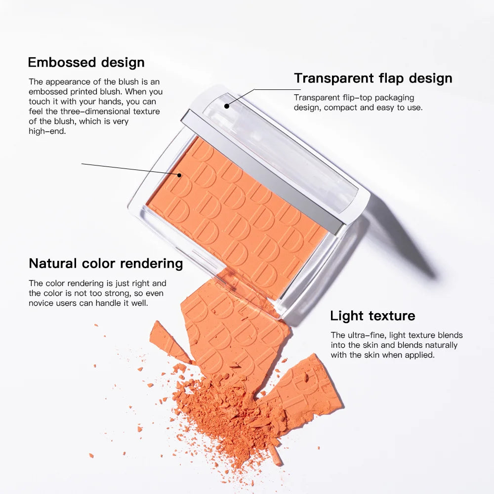 Matte Embossed Blush Palette for Natural Cheek Color - 4