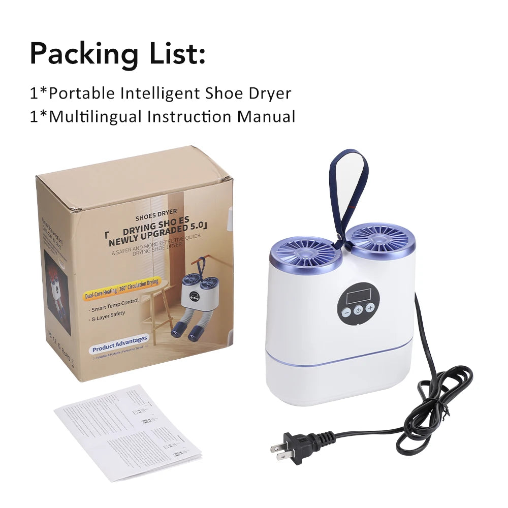 Portable Electric Shoe and Boot Dryer with Timer - 16