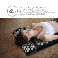 Acupressure Mat and Pillow Set for Back Pain and Stress Relief