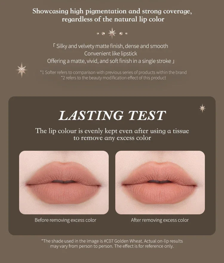 Velvet Matte Long-Lasting Moisturizing Lipstick - 13