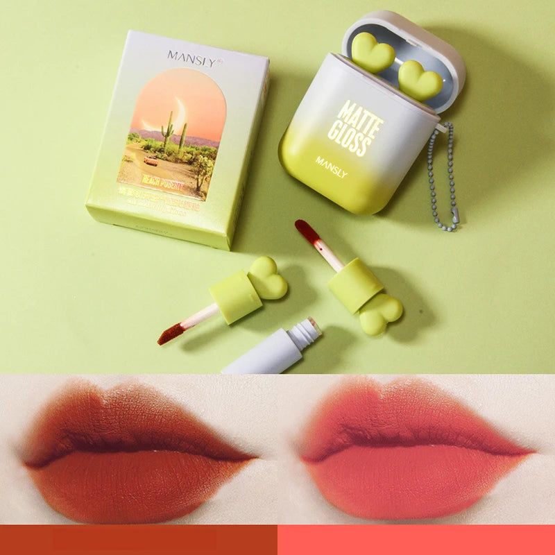 Velvet Matte Liquid Lipstick Set in Portable Charging Case - 29