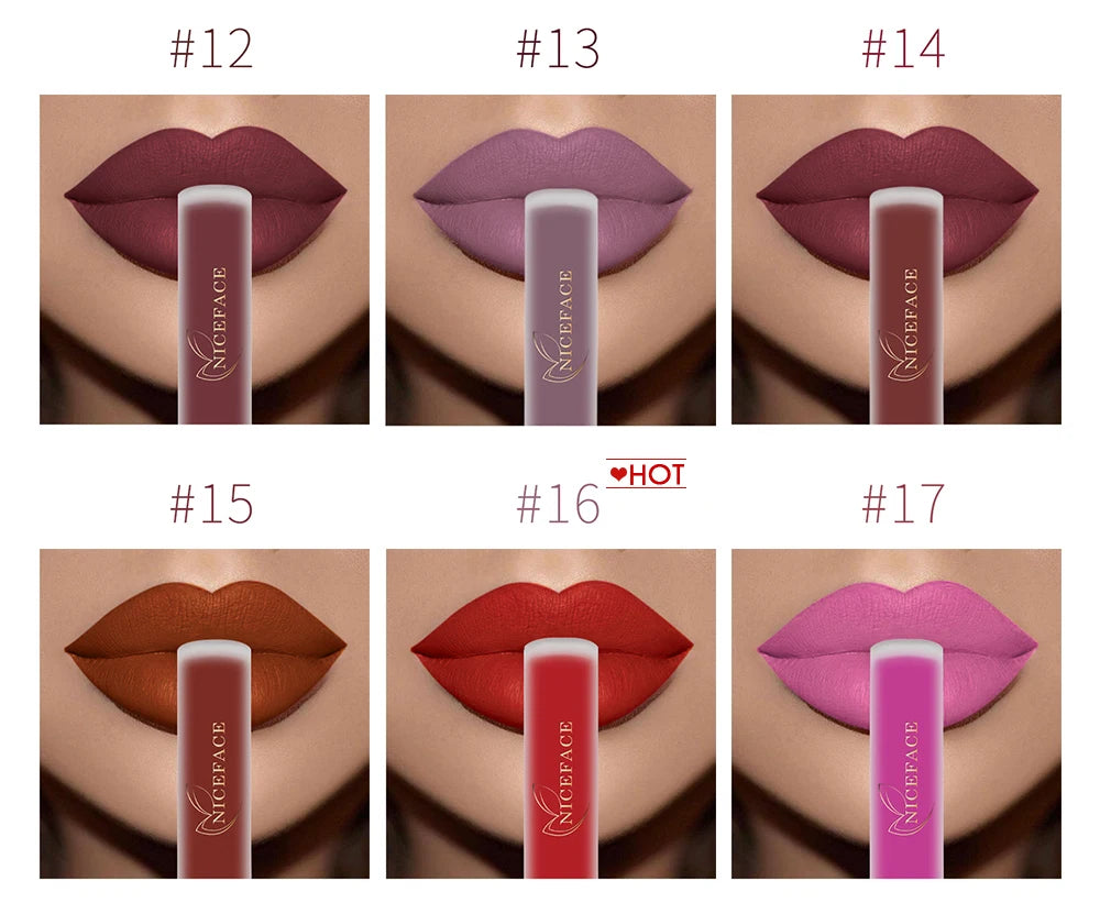 Long-Lasting Velvet Matte Liquid Lipstick - 14