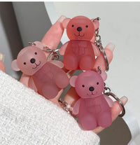 Cute Bear Velvet Matte Lip Mud Keychain
