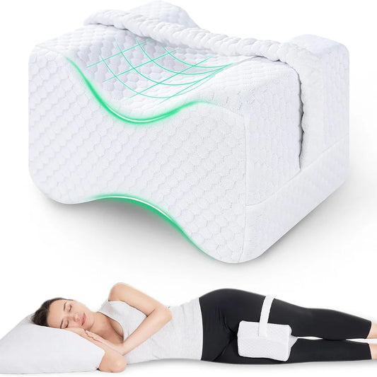 Ergonomic Memory Foam Knee Pillow for Side Sleepers