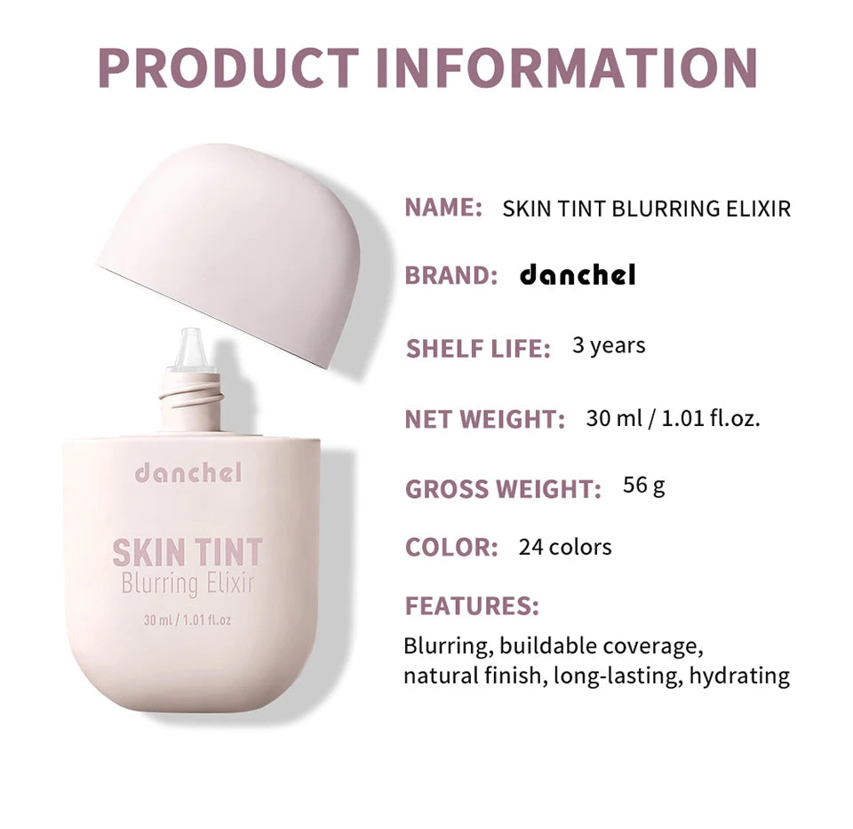 Liquid Skin Tint Foundation with Pore-Blurring Natural Finish - 18