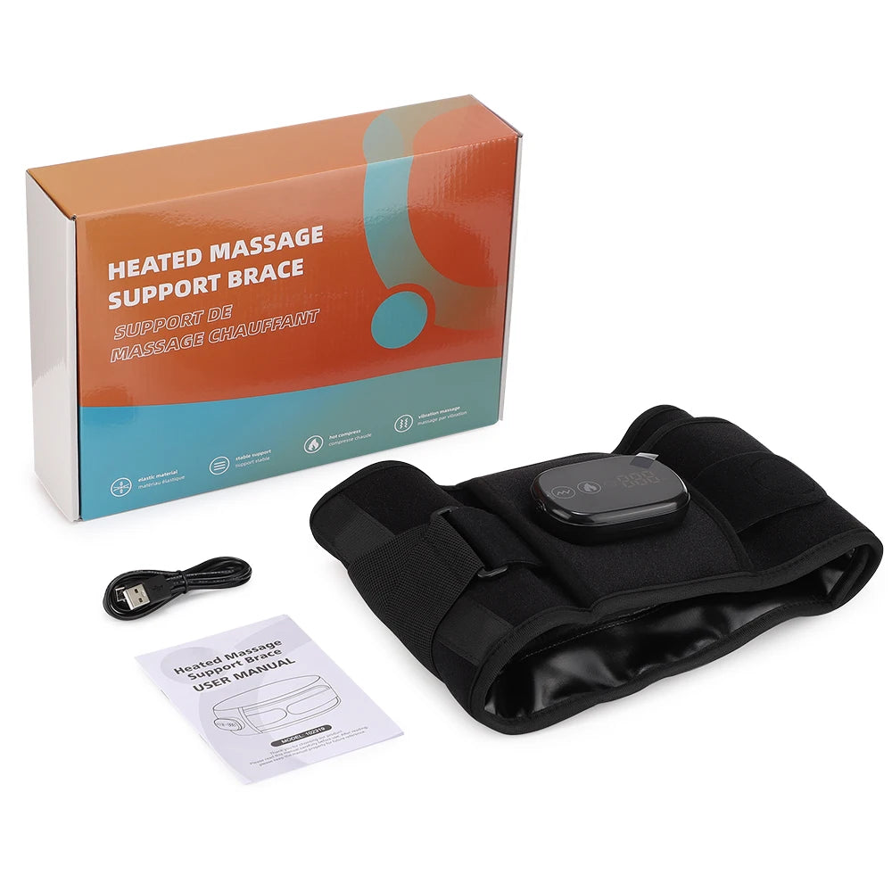 Heated Lumbar Massage Belt for Back Pain Relief - 35