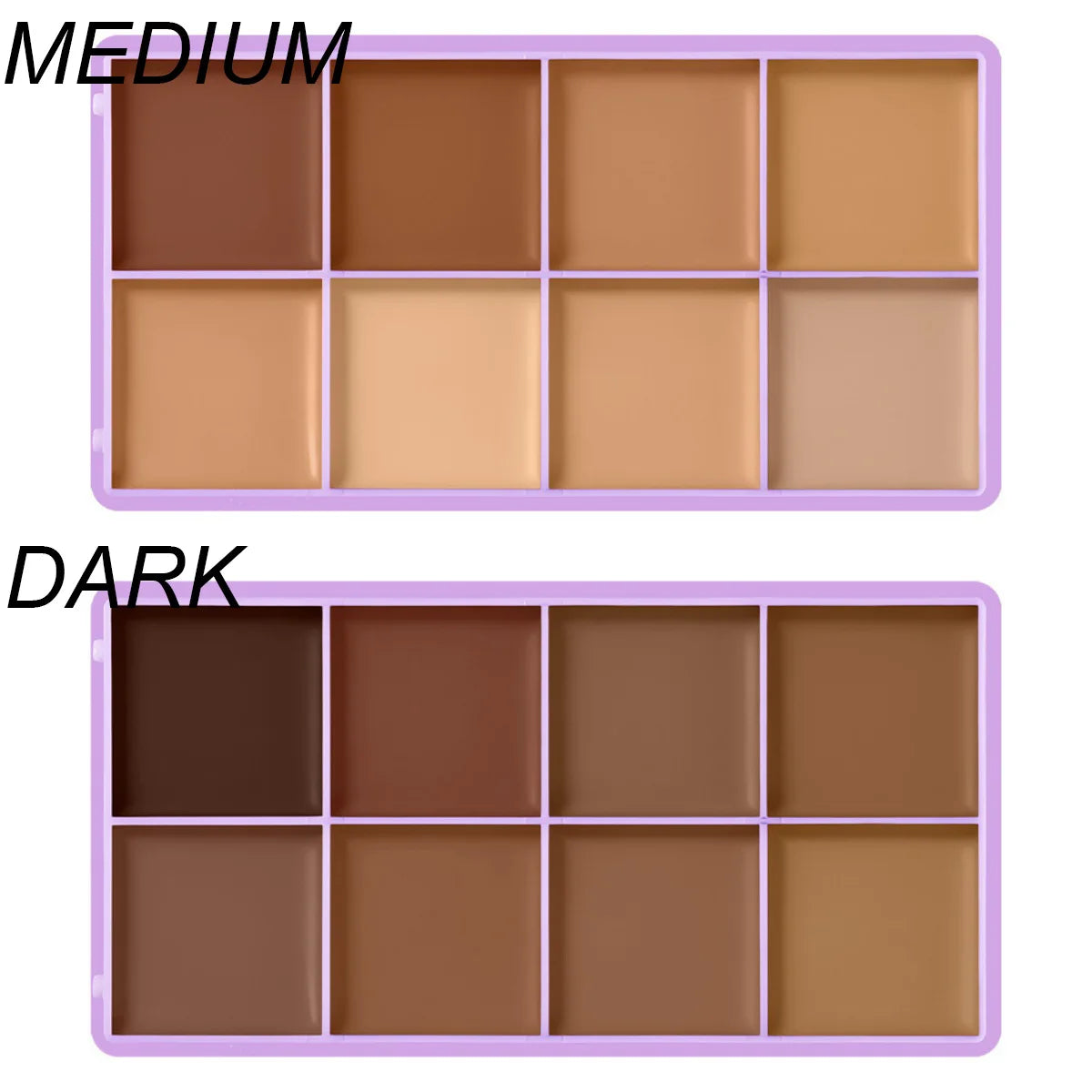 8-Shade Waterproof Full Coverage Cream Concealer Palette - 23