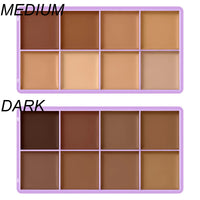 8-Shade Waterproof Full Coverage Cream Concealer Palette