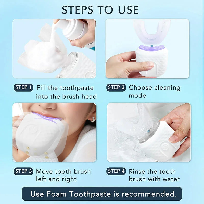 360-Degree Automatic U-Shape Ultrasonic Whitening Toothbrush - 3