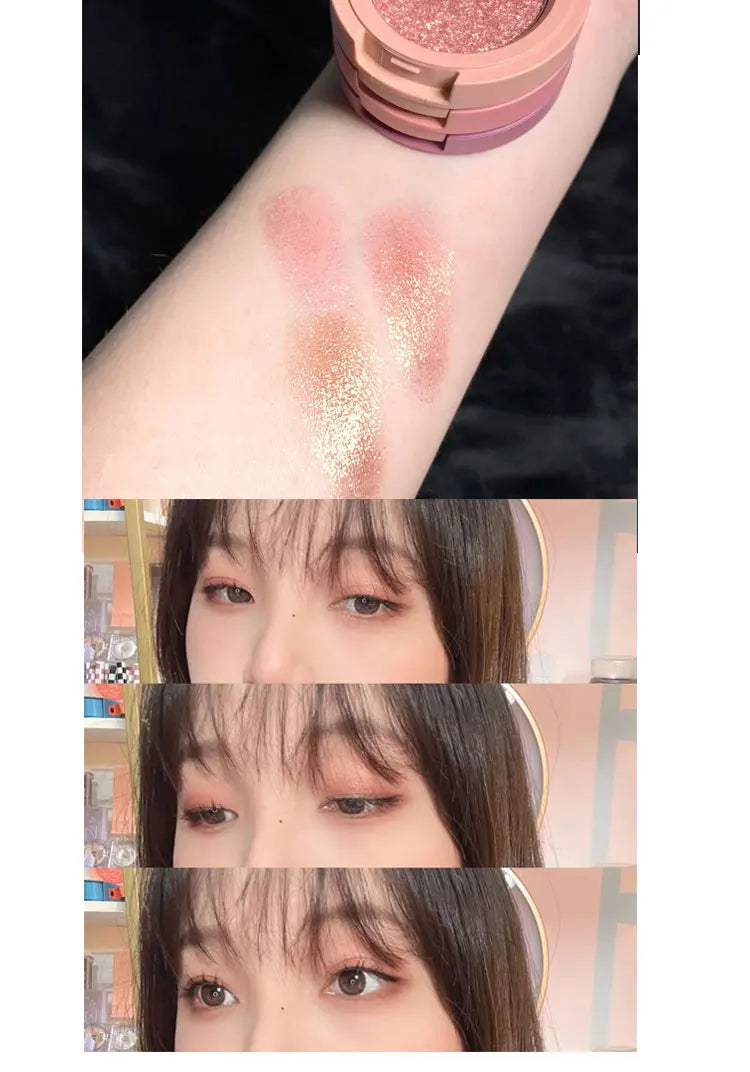 Tri-Color Stackable Eyeshadow Palette for Effortless Eye Makeup - 10