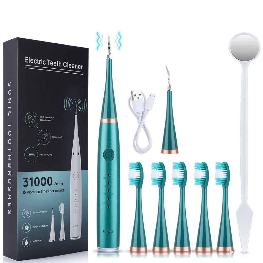 Electric Sonic Dental Scaler and Teeth Cleaning Kit - 20