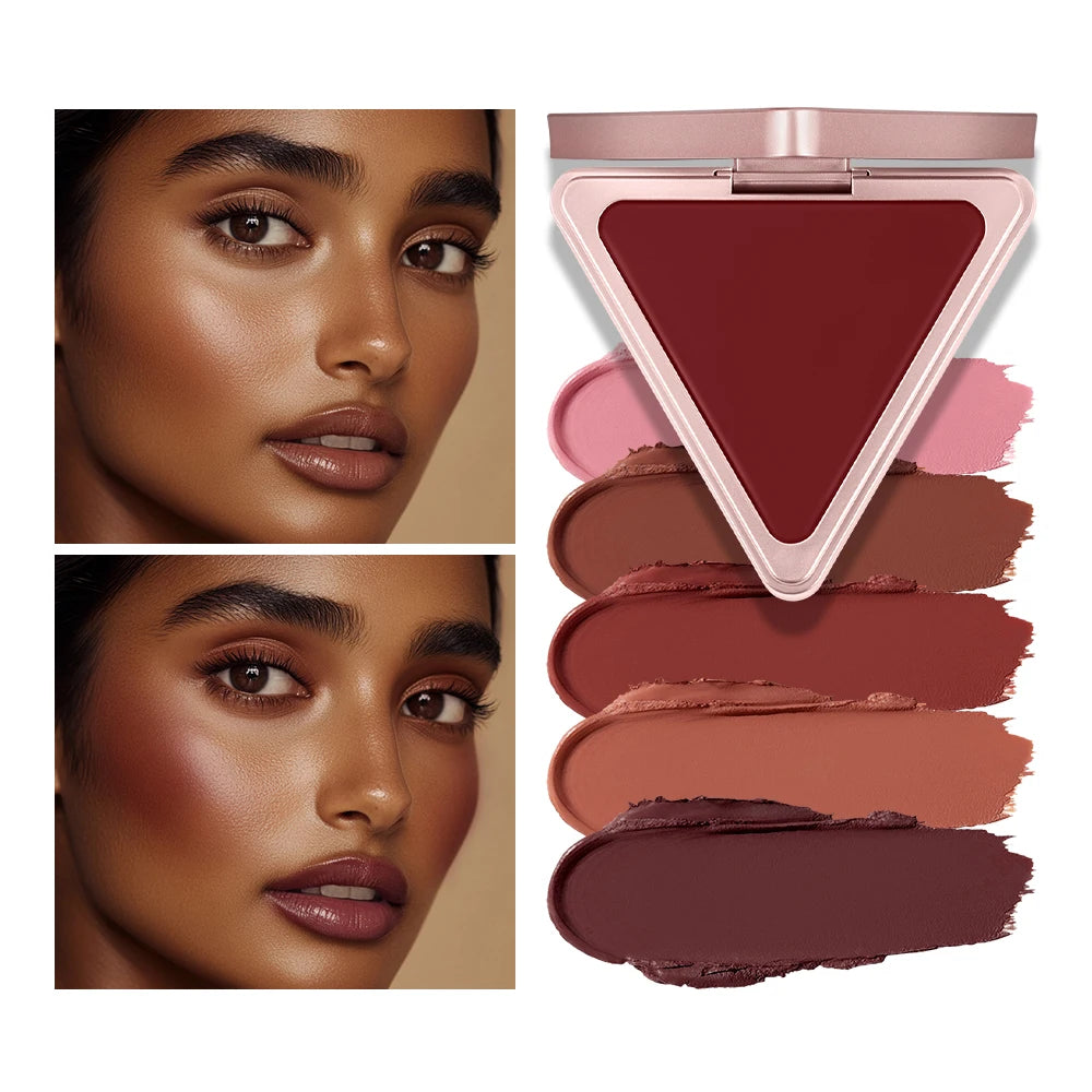 Matte Satin Cream Blush for Long-Lasting Natural Glow - 3