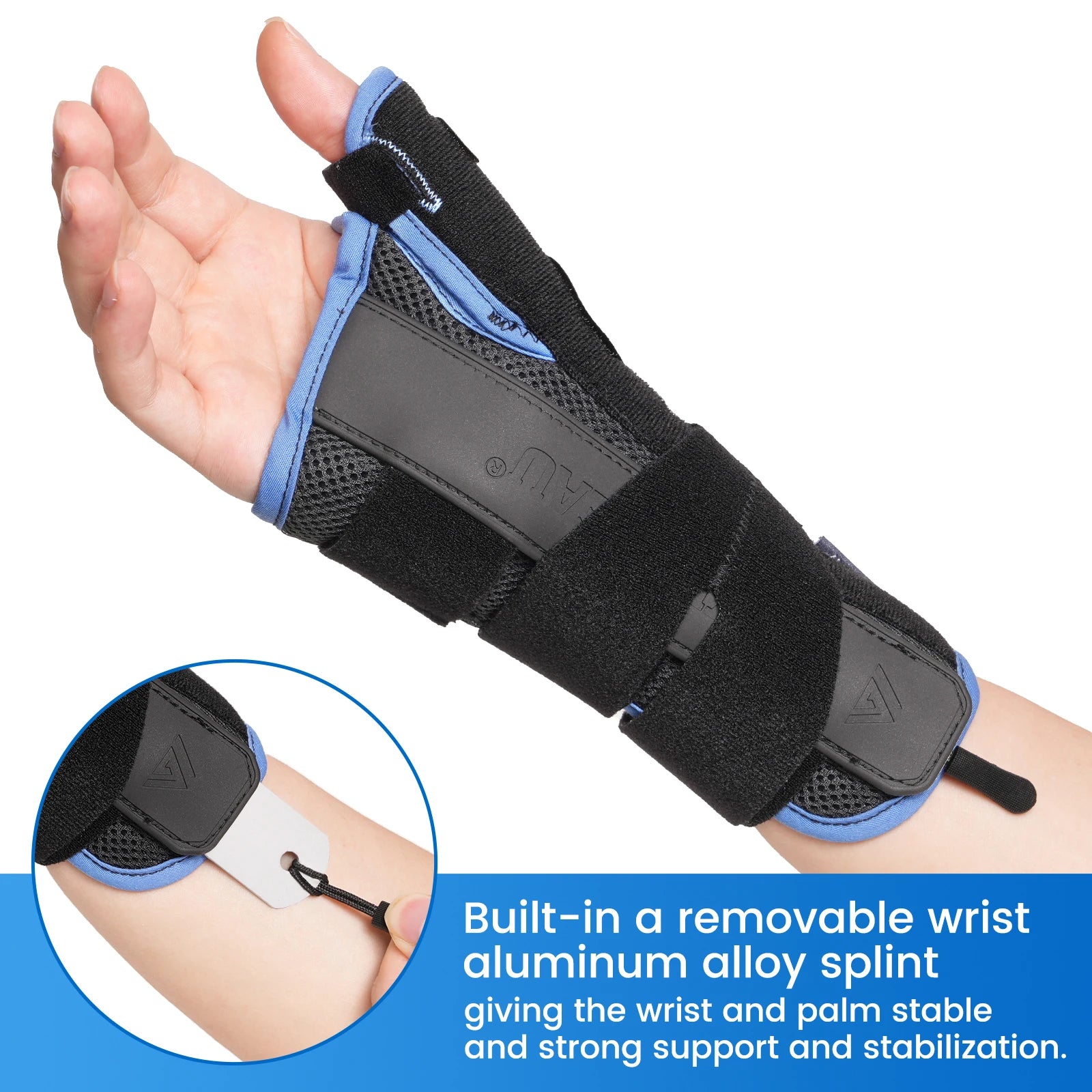 Adjustable Wrist and Thumb Brace for Pain Relief and Recovery - 3
