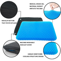 Breathable Honeycomb Gel Seat Cushion for Car and Office