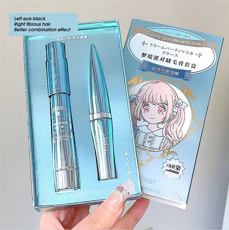 Waterproof Lengthening and Curling Fiber Mascara Set - 13