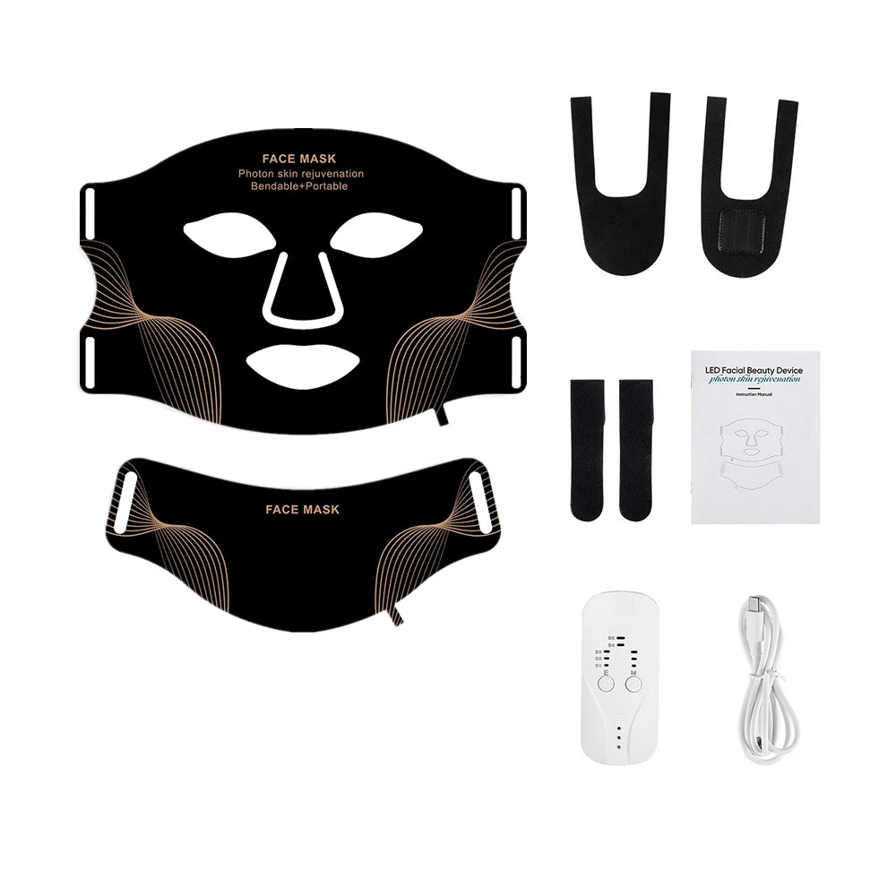 7-Color LED Photon Therapy Mask for Skin Rejuvenation - 24