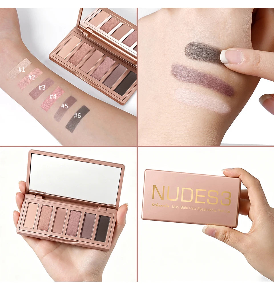 6-Color Rosy Neutral Eyeshadow Palette - 17