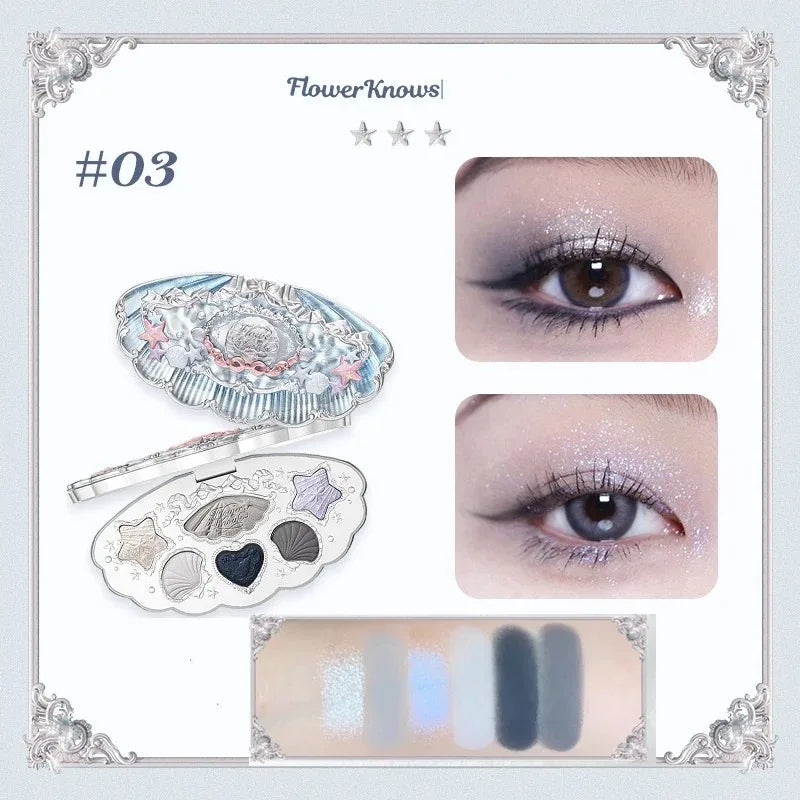 5-Color Mermaid Eyeshadow Palette for Long-Lasting Shimmer - 64