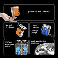 Portable Waterproof Electric Shaver for Men