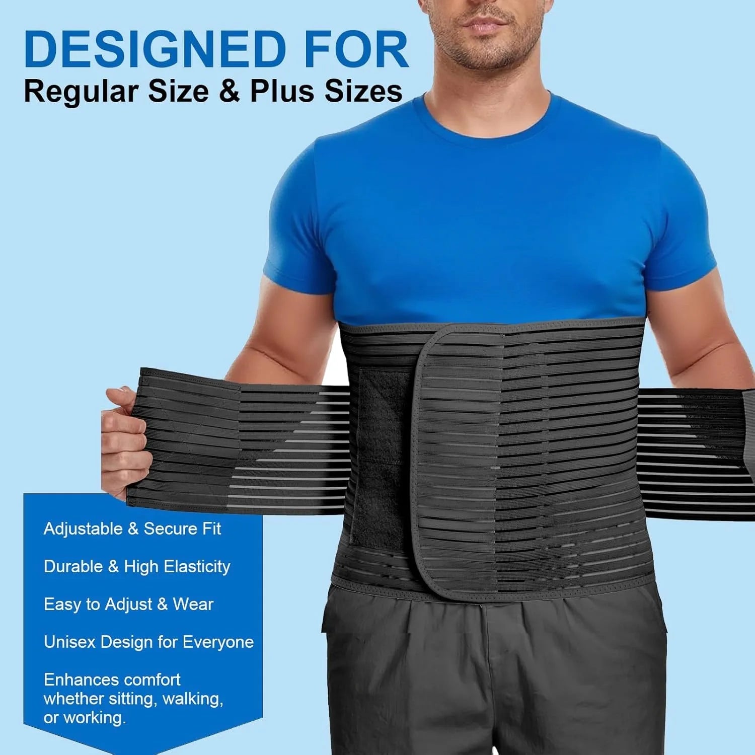Adjustable Abdominal Compression Binder for Recovery - 3