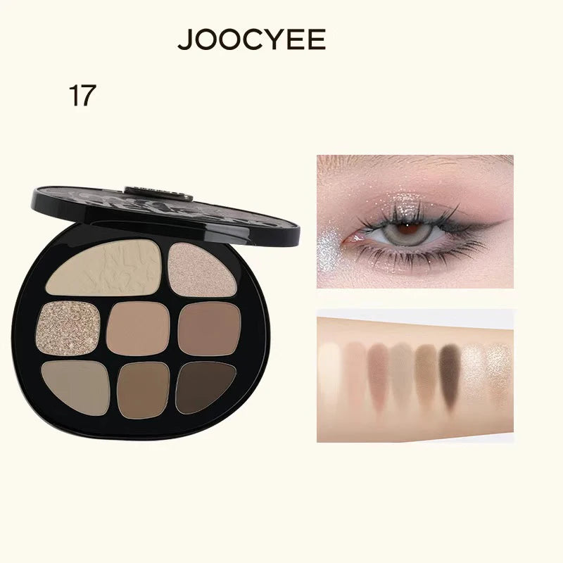 Smoky Amber 8-Color Eyeshadow Palette for Long-Lasting Glam - 24